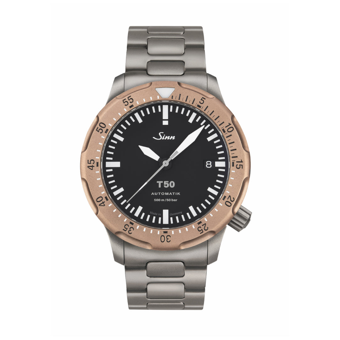 Order SINN T50 GBDR Watch – Precision Engineered with Iconic H-Link Bracelet