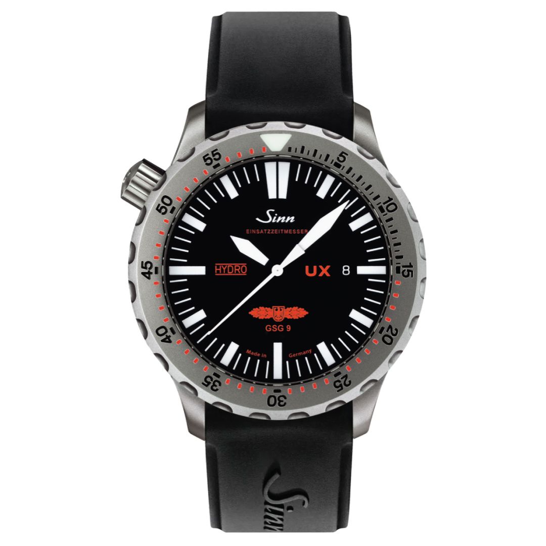 Sinn UX GSG 9 Special Forces, elite military watch | silicon strap | black