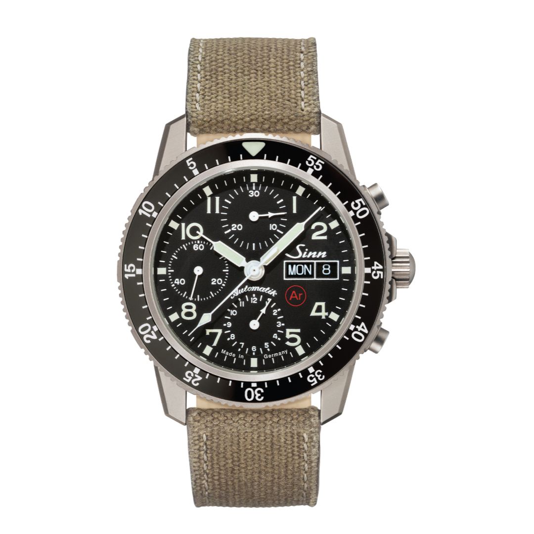 SINN 103 TI AR Pilot Watch – 41mm Titanium Case, Black Dial, Sapphire Crystal, 200m Water Resistance, Automatic Chronograph, Luminous Hands & Indices. Buy now!