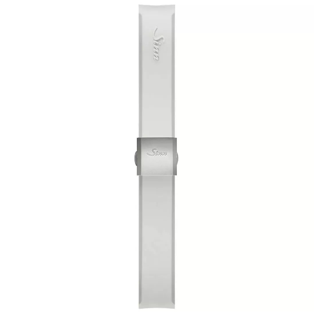 Watch band for Sinn Silicone strap, grey, steel butterfly clasp, 20mm