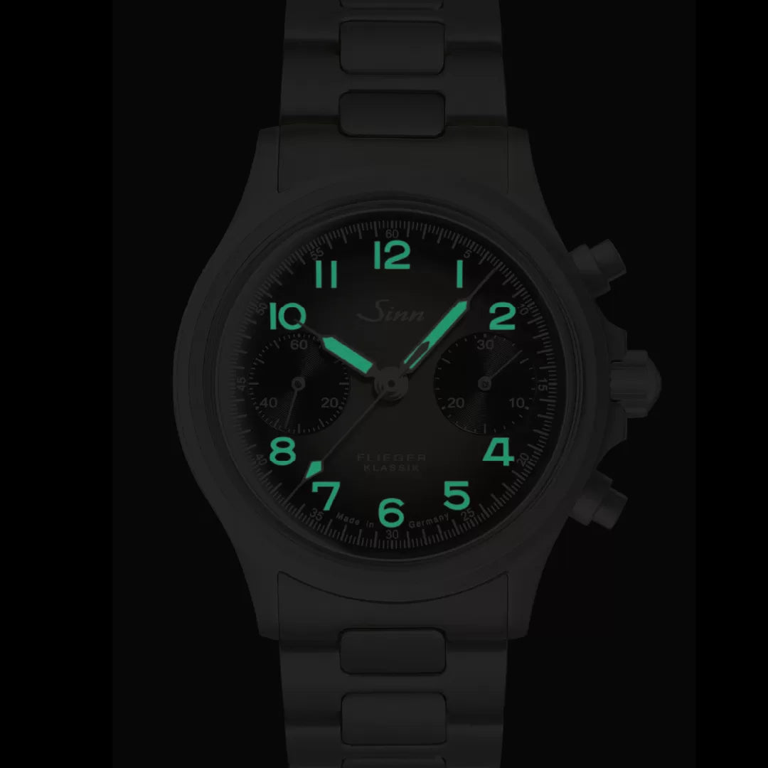 Buy Sinn 356 Pilot Classic AS E Automatic Watch - 38.5mm Stainless Steel Case with Black/Brown Dial