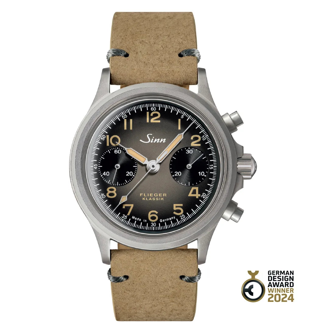 Buy Sinn 356 Pilot Classic AS E Automatic Watch - 38.5mm Stainless Steel Case with Black/Brown Dial