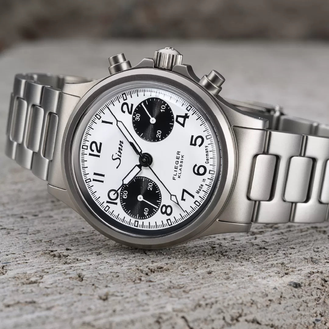 Sinn 356 Pilot Classic W Watch Side View - Stainless Steel Case and Bezel