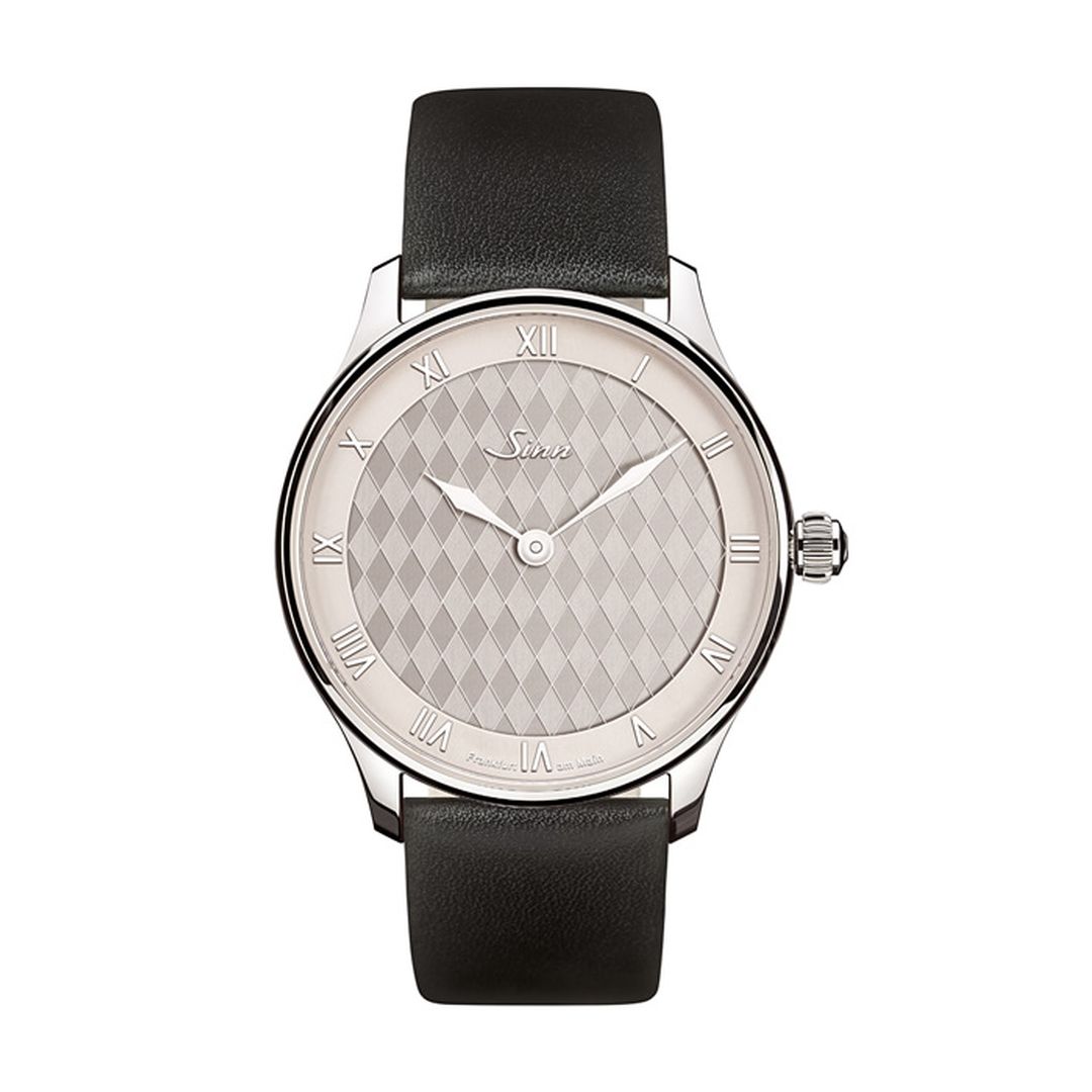 Order SINN 1746 HEIMAT Watch, Roman numerals, stainless steel bezel, elegant luxury watch | leather black strap