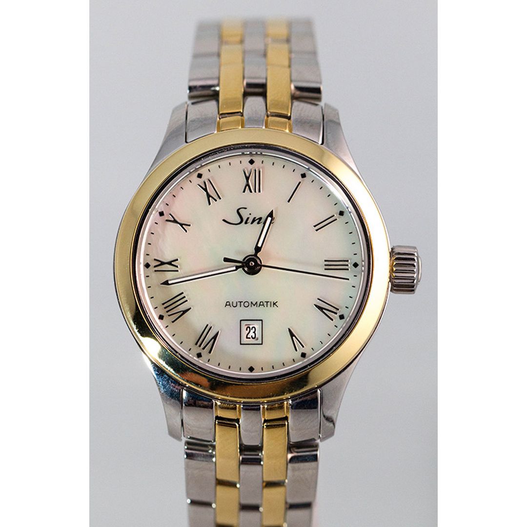 Sinn 456 St GG White Pearl Edition Watch Display Caseback - High Grade Swiss Movement - Buy Today