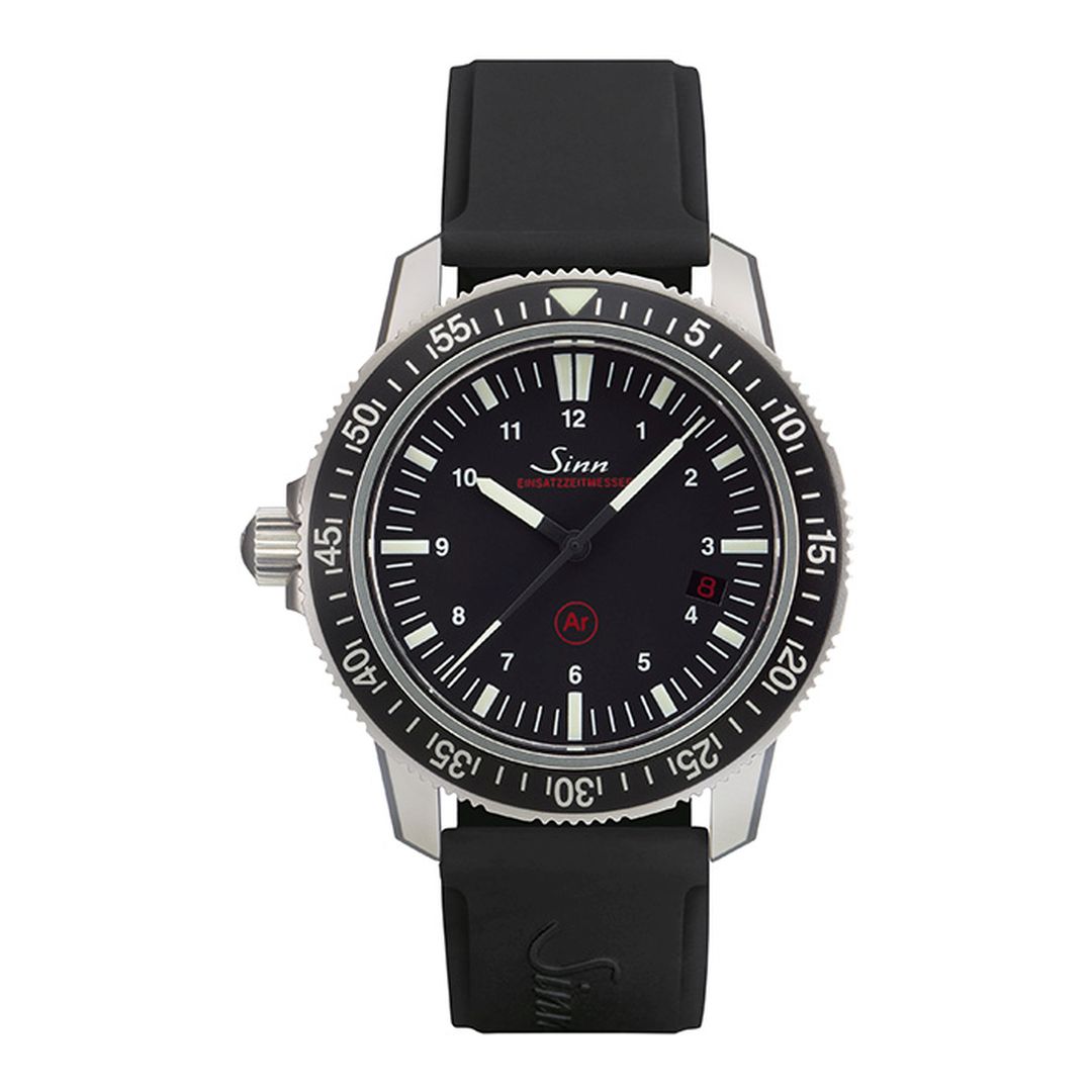 Lifestyle Image of Sinn EZM 3 603 Watch on Wrist - Perfect for Professionals |Silicon Strap | Black Strap | Stainless Steel