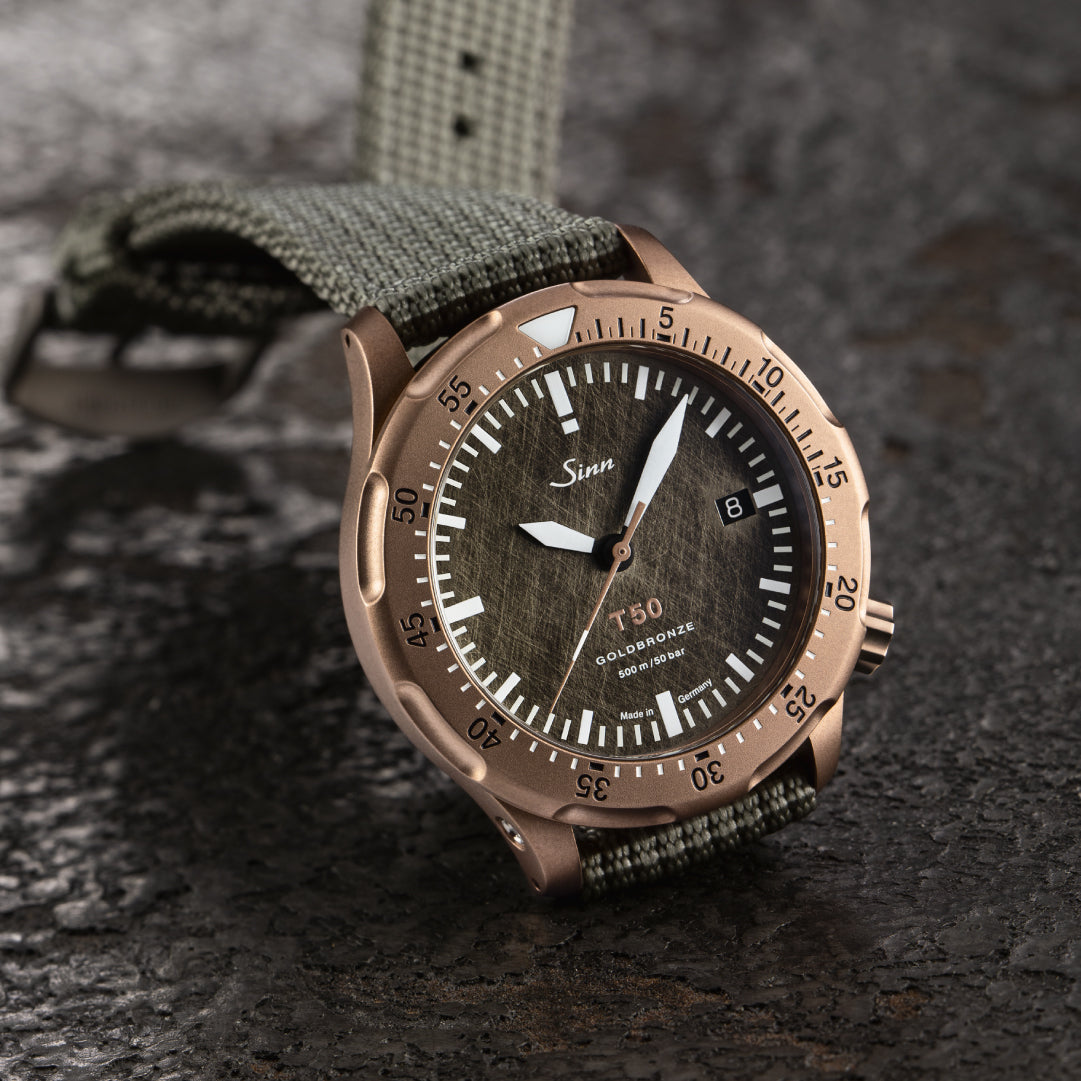 Buy SINN T50 Gold-Bronze Watch – Limited Edition Chronograph with Unique Finish