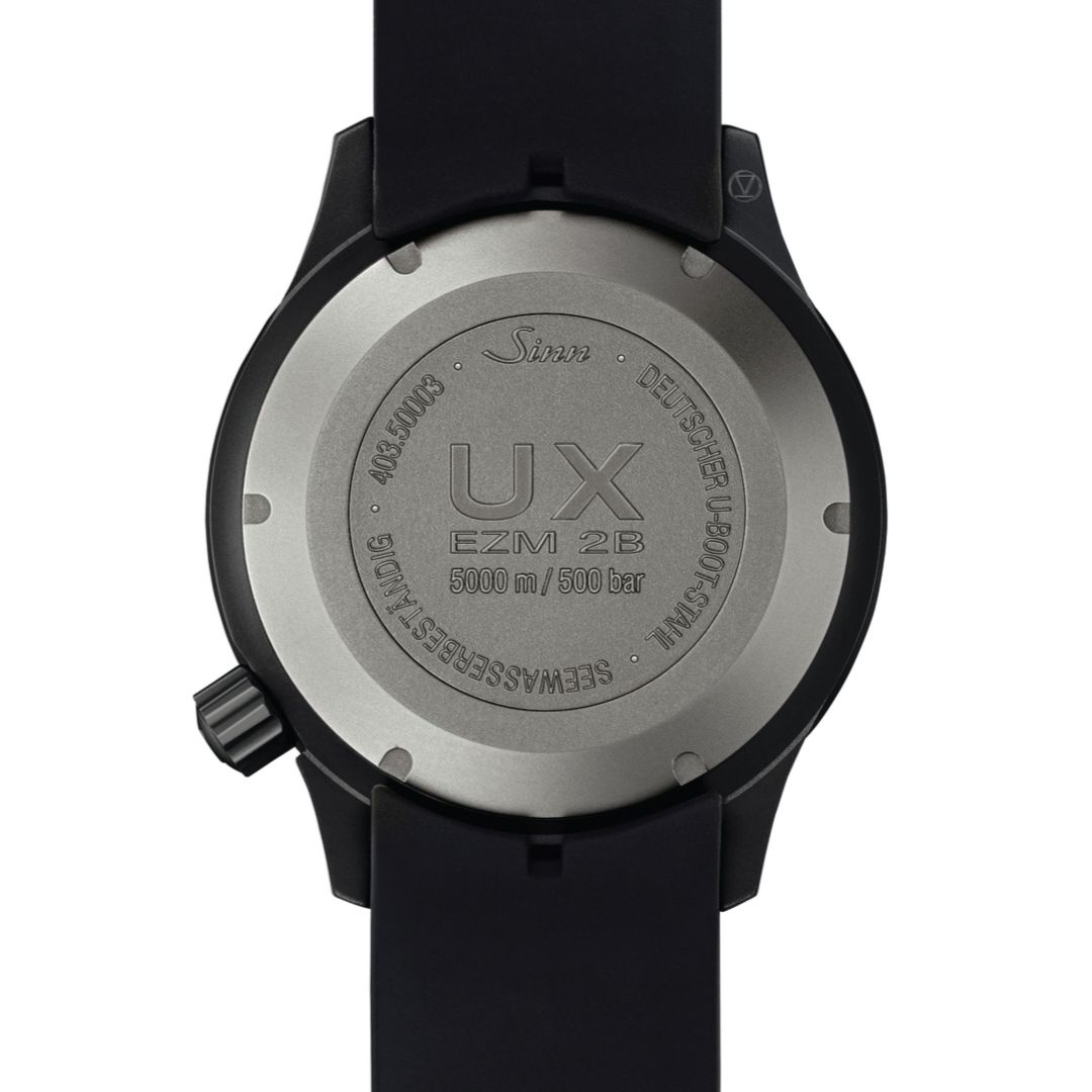 Sinn UX S 500ATM water resistance, professional dive watch.