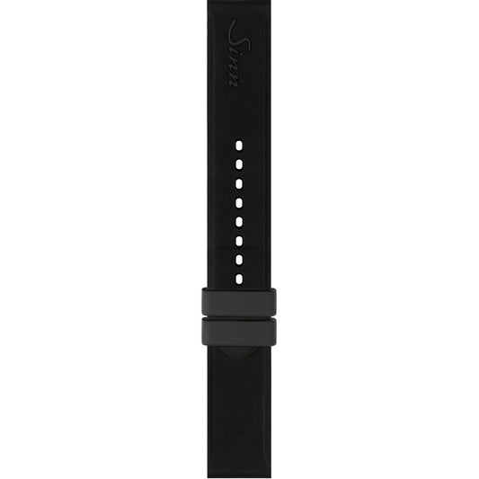 Watch band for Sinn Silicone strap, black, without clasp, 20mm