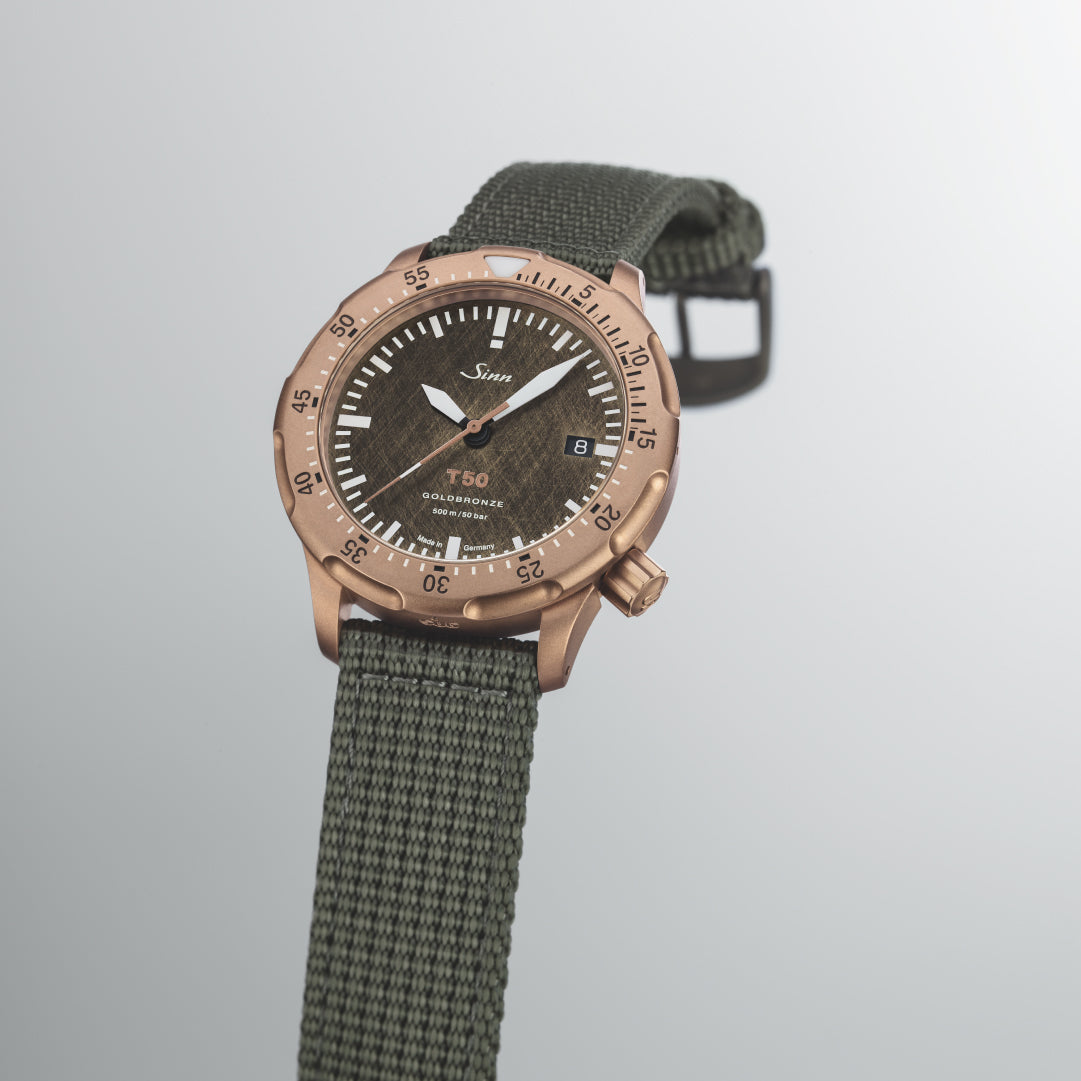 Shop SINN T50 Gold-Bronze Watch | Premium Timepiece with Timeless Design | Durable Chronograph with Unique Finish, Buy Now!