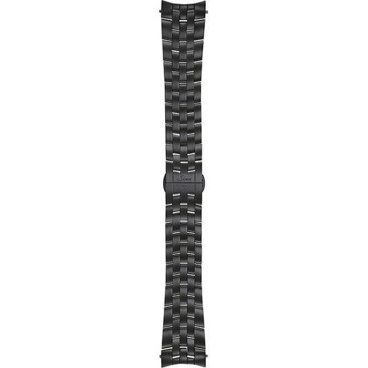 Watch band for Sinn stainless steel band, fine link, Tegiment black, 22mm (900 S)