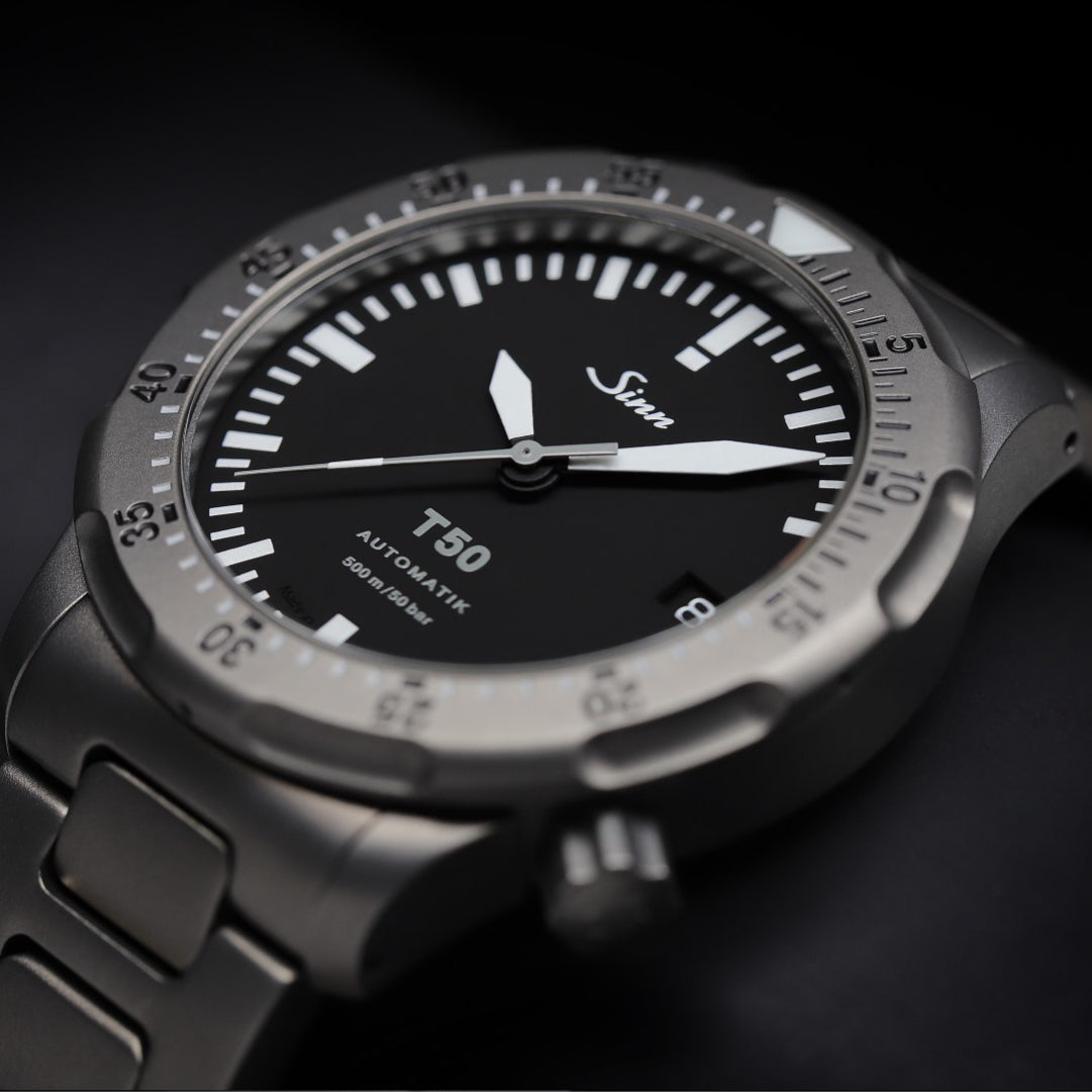 Shop SINN T50 Watch – Robust Design with Precision Engineering | close up view