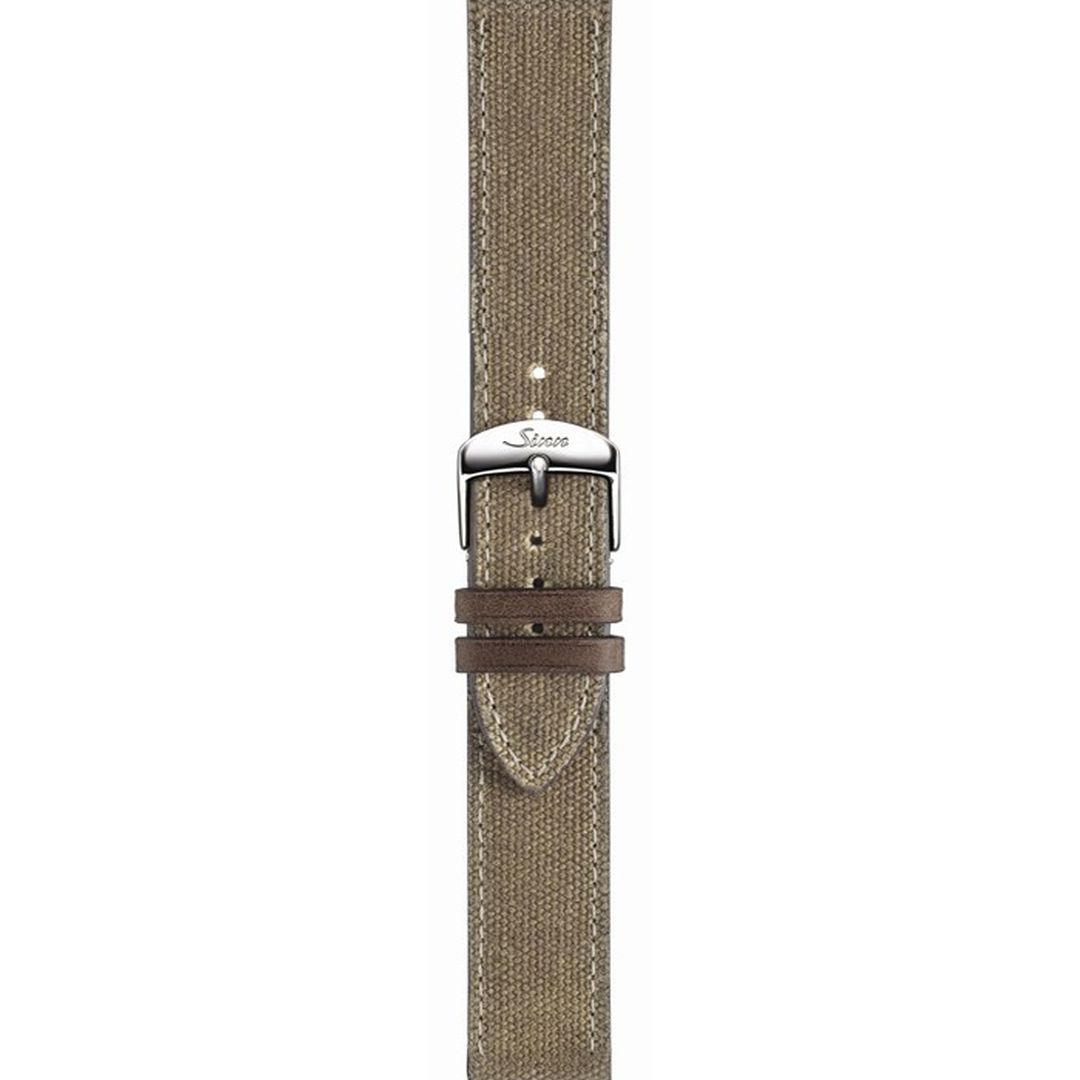 Watch band for Sinn Canvas leather, sand, 20mm