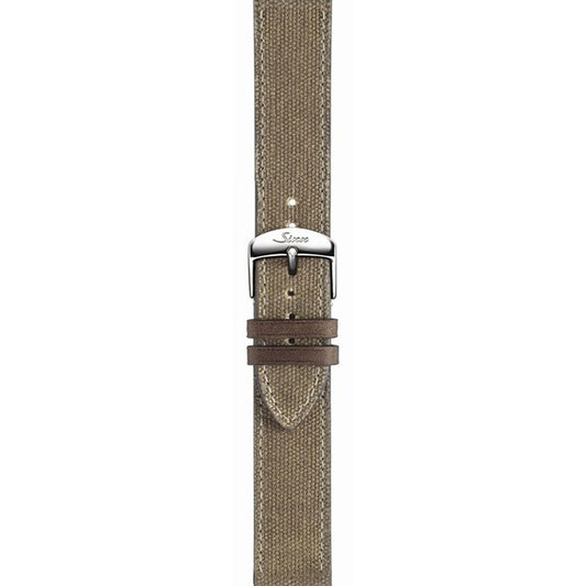 Watch band for Sinn Canvas leather, sand, 20mm