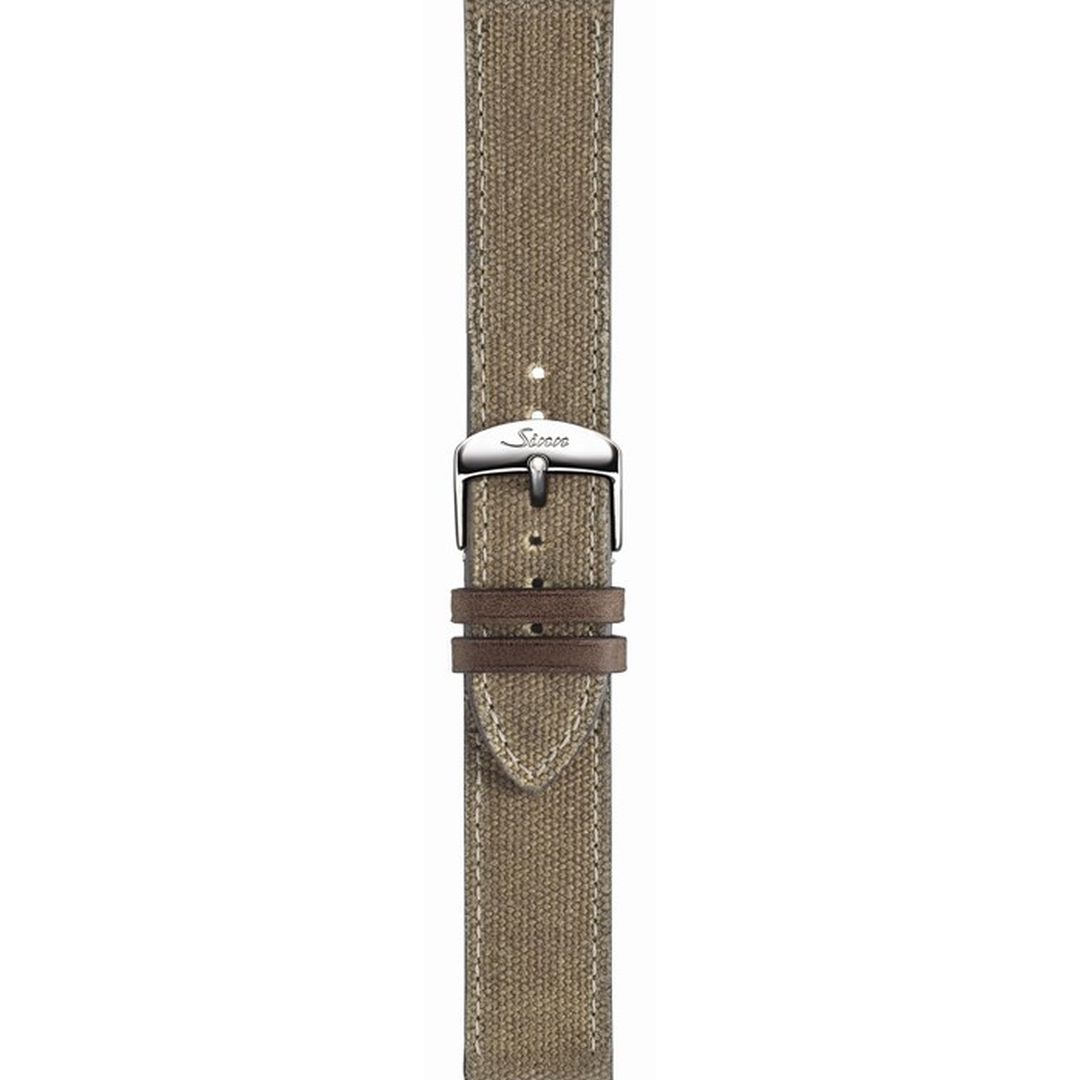 Watch band for Sinn Canvas leather, sand, 22mm