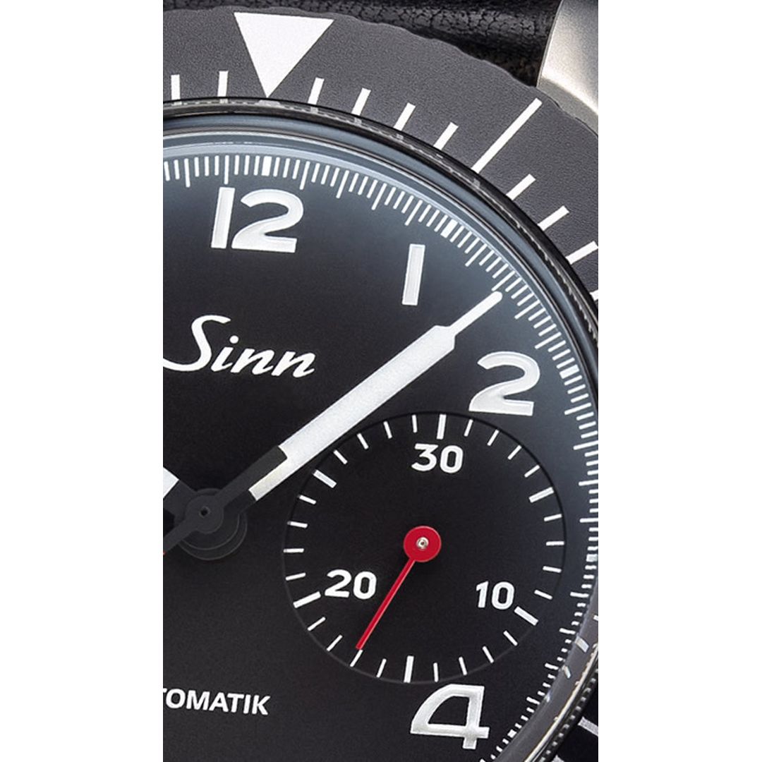 Order SINN 158 Watch, 43mm stainless steel case, sapphire crystal, luxury chronograph | Close View