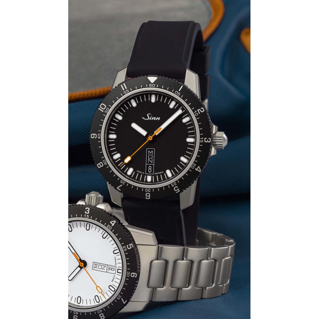 Close-up of Sinn 105 ST SA Watch Dial - Black with Indices - Available for Purchase