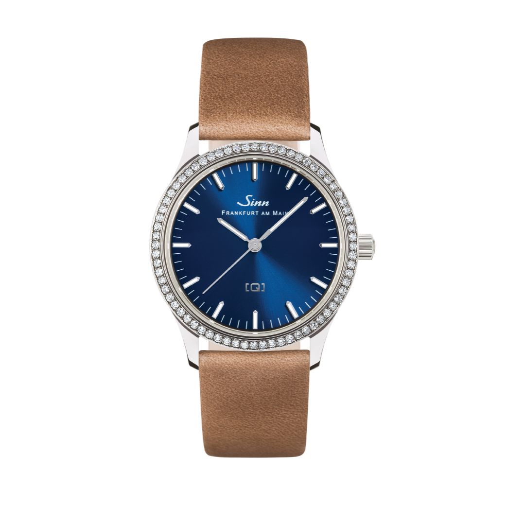 Buy Sinn 434 TW68 WG B Quartz Watch - 34mm Stainless Steel and White Gold Case with Blue Dial
