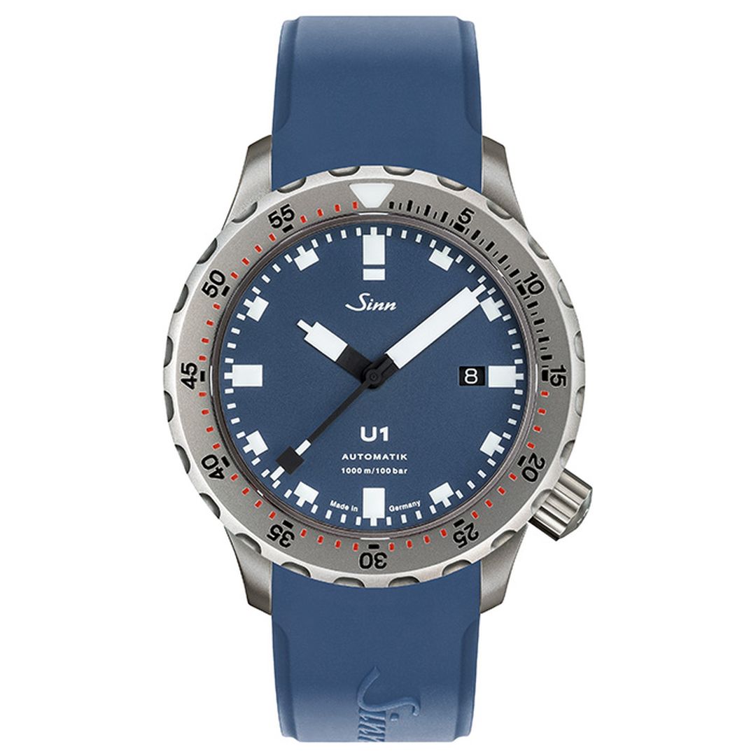 silicon strap | Sinn U1 B special edition watch | blue strap | water resistance | swiss automatic movement