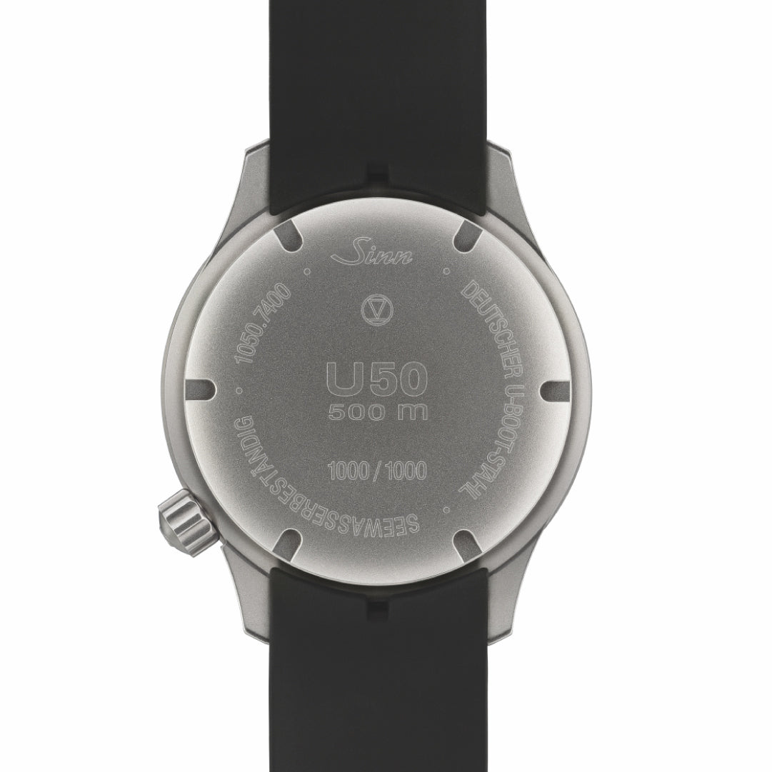 caseback SINN U50 DS limited edition | NATO/rubber strap compatibility | back silicon strap