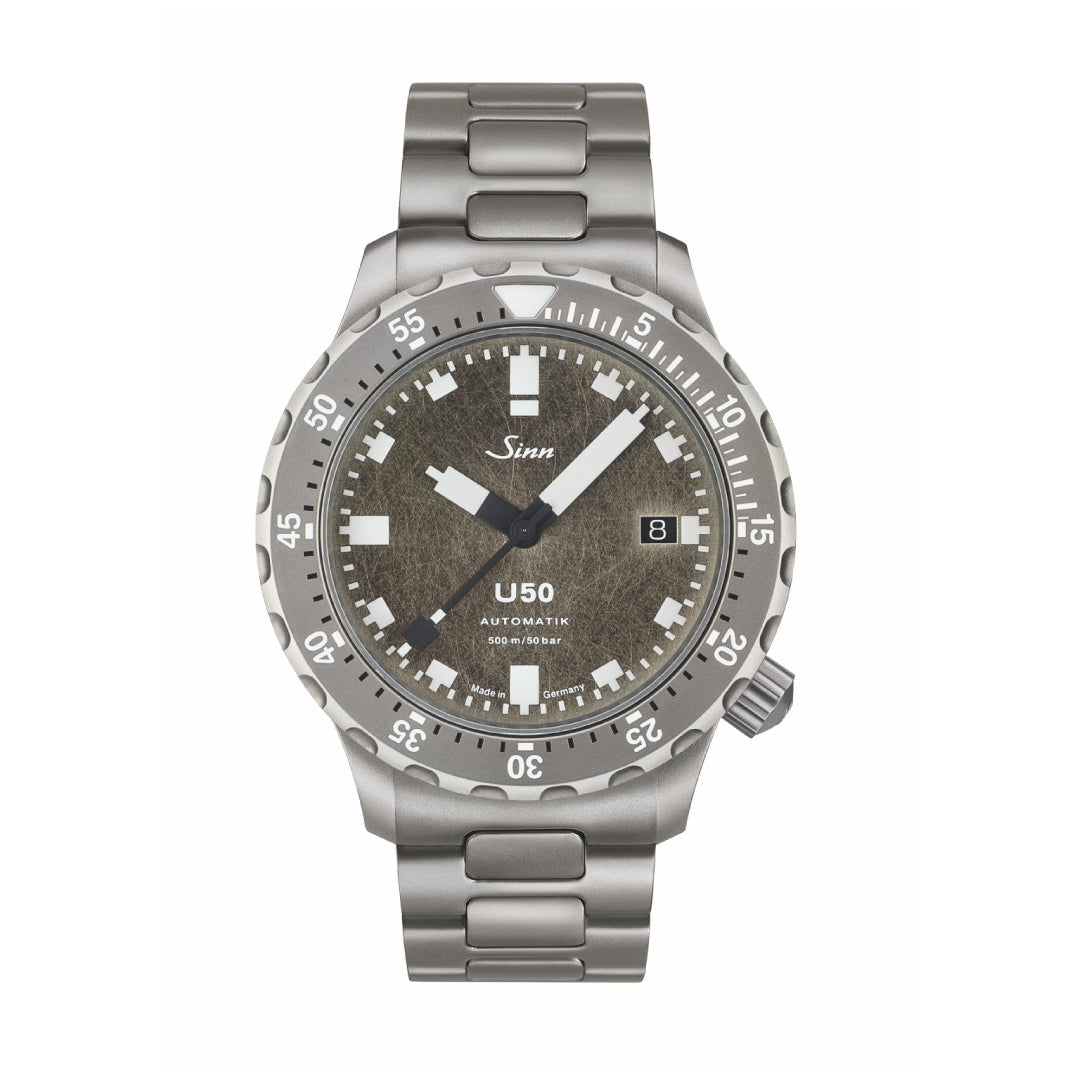 SINN U50 DS Limited edition dive watch, grey dial, Tegimented steel.