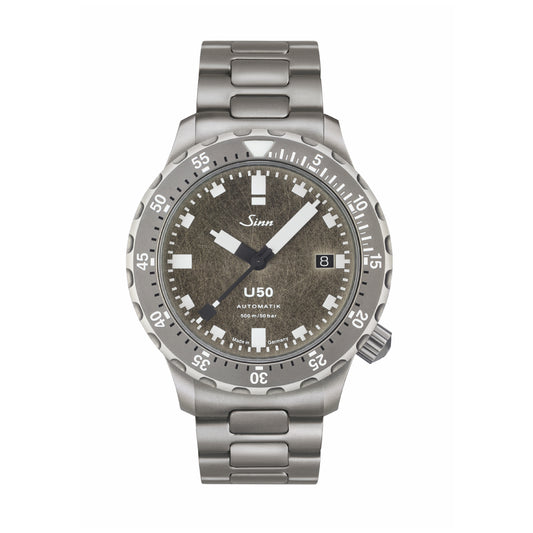 SINN U50 DS Limited edition dive watch, grey dial, Tegimented steel.