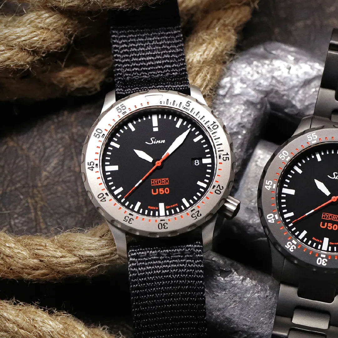Order Sinn U50 HYDRO Watch – 5000m Waterproof for Saturation Diving | HYDRO Technology, professional diving.