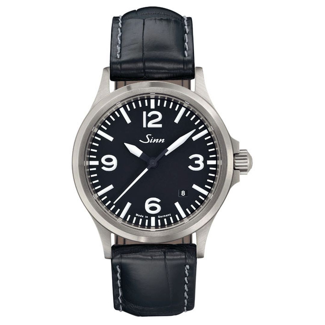 Buy SINN 556 A Watch, 38.5mm stainless steel case, black dial, luxury timepiece.