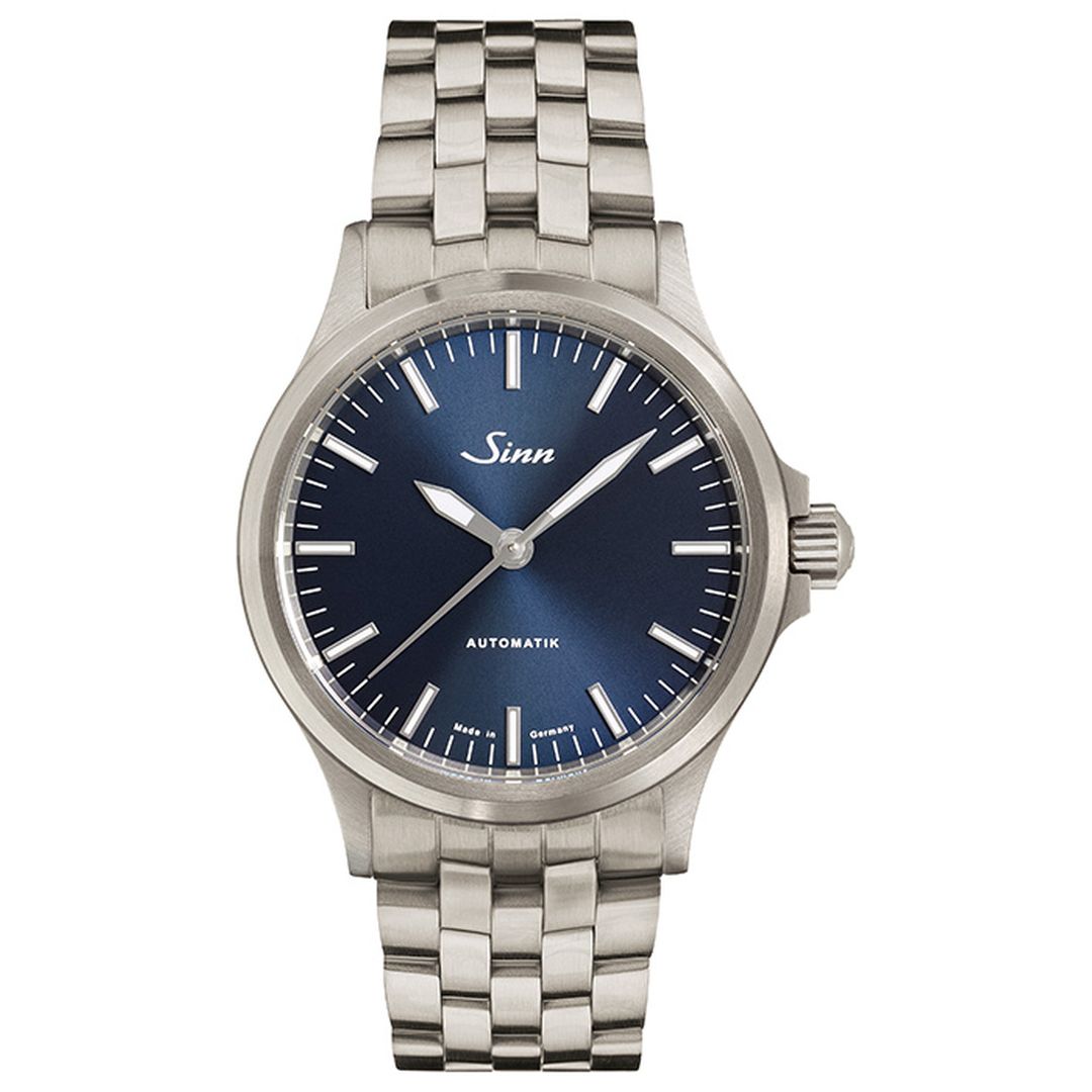 Buy Sinn 556 I B Watch, 38.5mm stainless steel case, blue dial, luxury timepiece.
