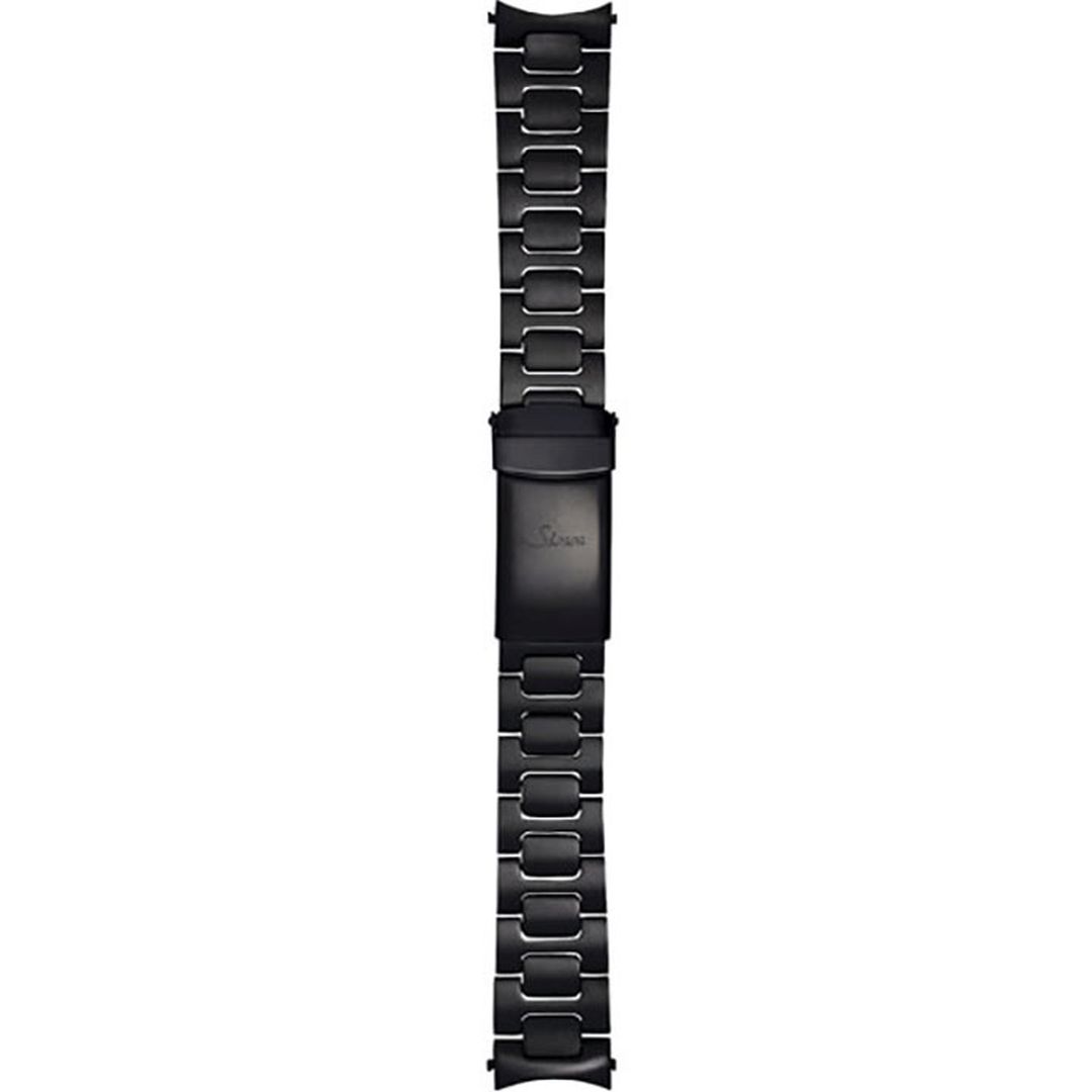 Watch band for Sinn stainless steel band, two-link, Tegimented black, 22mm (U1S, U2S, UXS, 857S, EZM7S, EZM1.1 S)