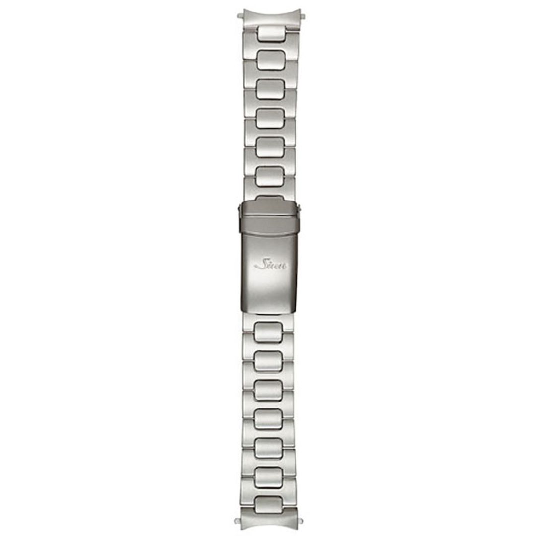 Watch band for Sinn stainless steel band, two-link, pearl blasted, 22mm (U1, U2, UX, 240 St, EZM13)