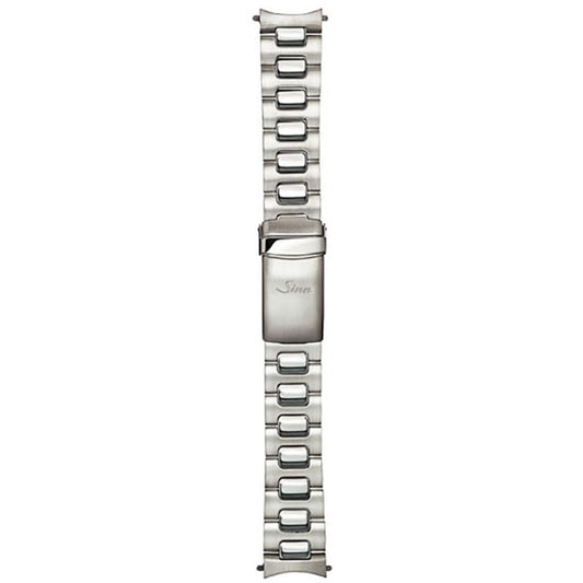 Watch band for Sinn stainless steel band, two-link, satinised & polished, 20mm (103, 104)