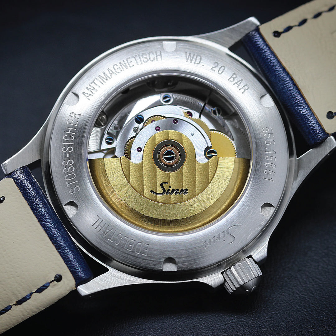  Shop Sinn 556 I B Watch, display caseback, showcasing Swiss movement, luxury timepiece | Back view