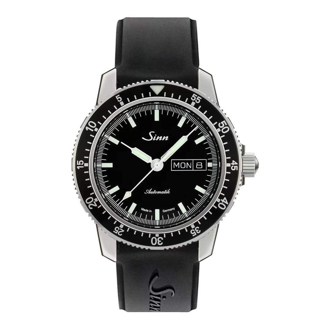 Shop Sinn 104 ST SA I Classic Pilot Watch – Swiss Automatic Movement | Swiss automatic watch, 26-jewel movement, precision engineering | Silicon strap | Black strap