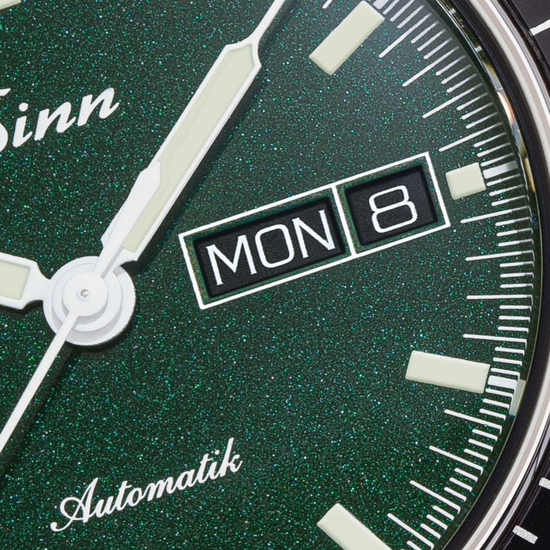 Grab Sinn 104 ST SA I MG Watch – Display Caseback for Movement Viewing | Day-date watch, practical complications, daily utility.