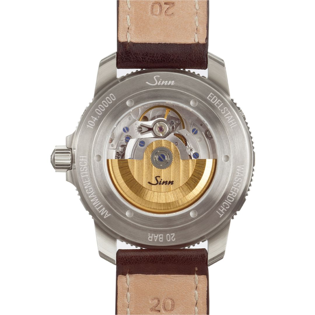 Secure Sinn 104 ST SA I MG Watch – Scratch-Proof Sapphire Crystal| Waterproof watch, 20ATM water resistance, adventure-ready.