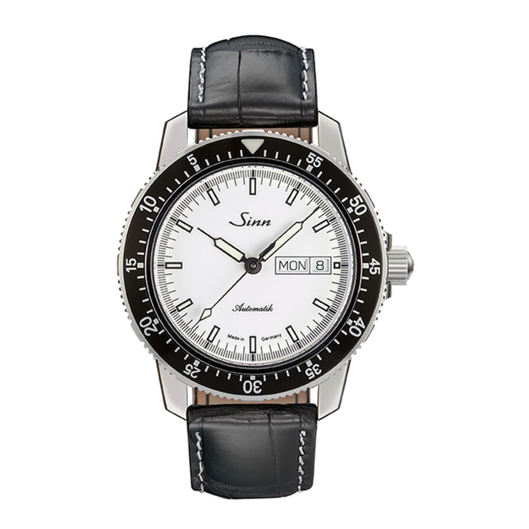 Buy Sinn 104 St Sa I W Watch – 41mm Stainless Steel Case & White Dial  |Pilot watch, white dial watch, stainless steel timepiece.
 