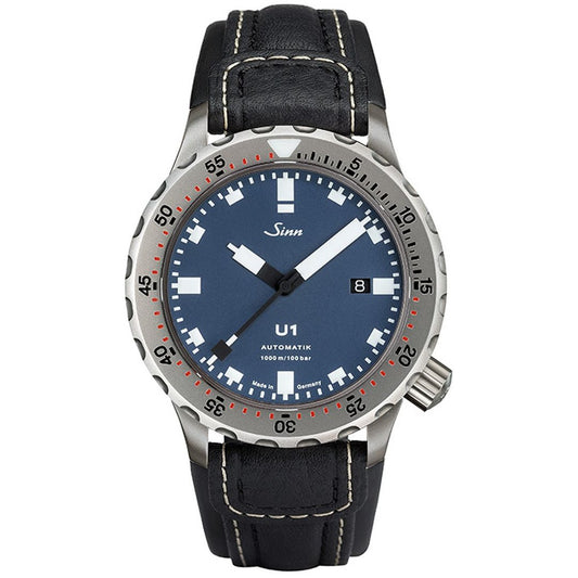 Buy Sinn U1 B Watch – 44mm Stainless Steel Case & Blue Dial | Professional dive watch, blue dial, stainless steel timepiece.