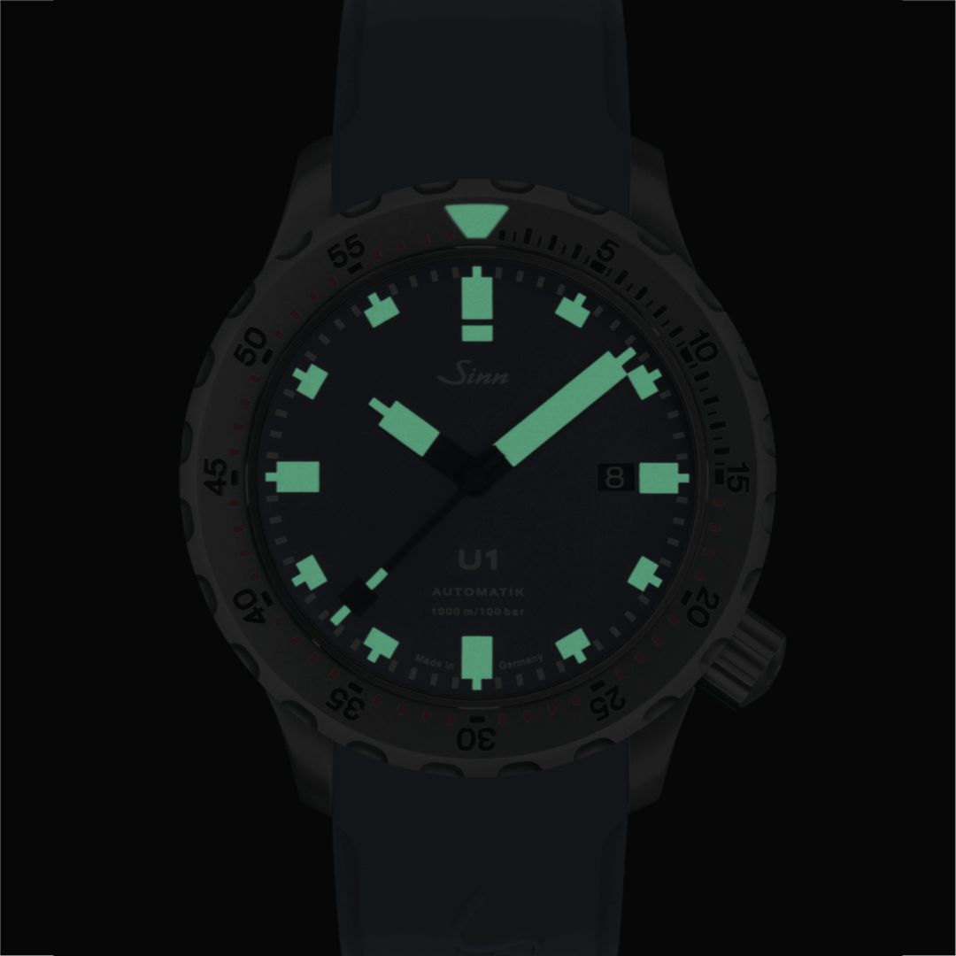 Add to Cart – Sinn U1 B Watch with Luminous Hands & Indices | low-light visibility, underwater readability.