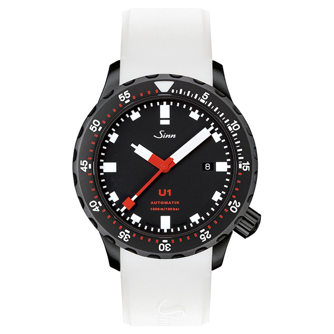  Sinn U1 S Watch with Luminous Bezel & Hands |  Luminous dive watch, low-light visibility, tactical tool.