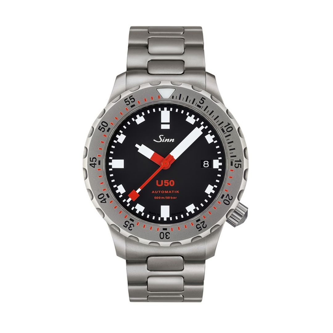 Sinn 50 tegiment watch | Black dial watch, minimalist design, professional readability | Buy online